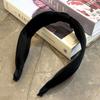 Black Hairband Twisted Headband Wide