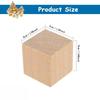 12/24 pz 35/40/50mm Cubi di Legno Grezzo Non Finiti, Blocchi di Legno Massello Naturale Lisci per Fai da te, Artigianato, Decorazione Casa, Puzzle, Pittura