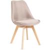Nevel Beige Scandinavian Upholstered Dining Chair