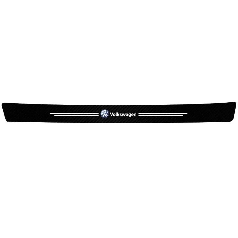 1/4/5Pcs Car Door Sill Carbon Microfiber Protector Sticker For Volkswagen VW Golf Passat GTI Amarok Teramont Phaeton ID.3 SharanNB5