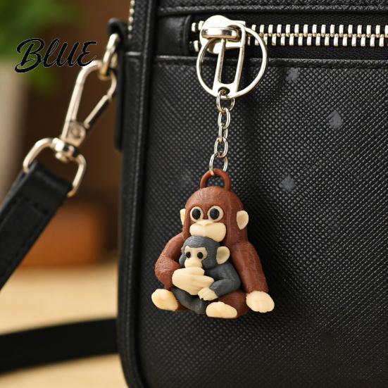 Langlebiger Affen-Schlüsselanhänger mit Plüschtier-Schlüsselanhänger 3D-gedrucktes Babyrucksack-Zubehör Hängender Niedlicher Tier-Taschenanhänger für Schlüssel Geschenk