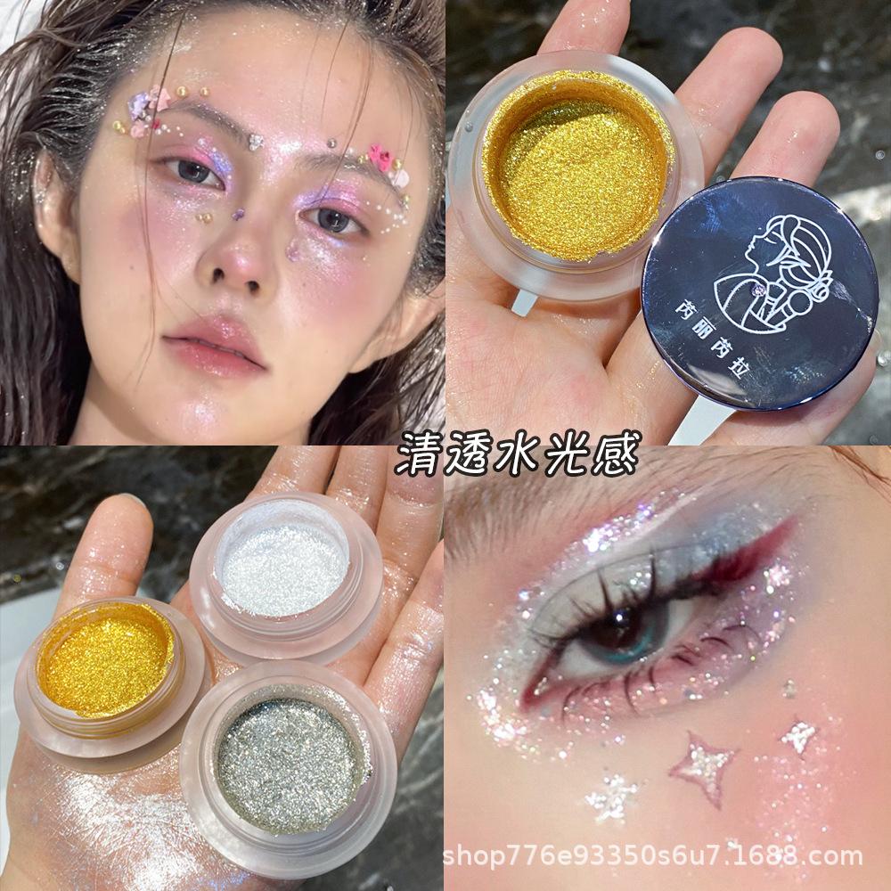 Gold Glitter Gel Eyeshadow Shiny Metallic Eye Makeup For Festival