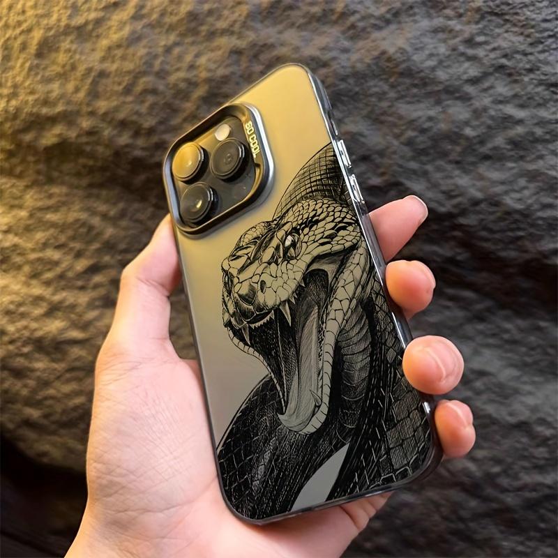 Black Cobra design graphic phone case for iphone 16 15 14 13 12 11 x XR Xs SE2 SE 8 7 plus pro Max mini PC back cover