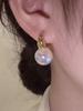 Gold Color Pearl Studs Hoop Earrings for Women Gold Color Eardrop Minimalist Hoops Wedding Fashion Jewelry Dropshipping