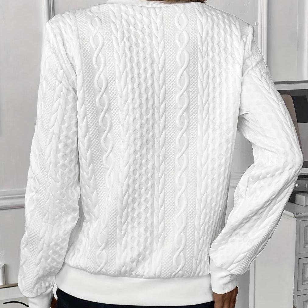 Damen Steppjacke mit Reißverschluss für Herbst/Winter - Weiß