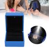 LED   Box Luxury High Gloss Finish Jewelry Display Engagement   Box with Light for Proposal Wedding