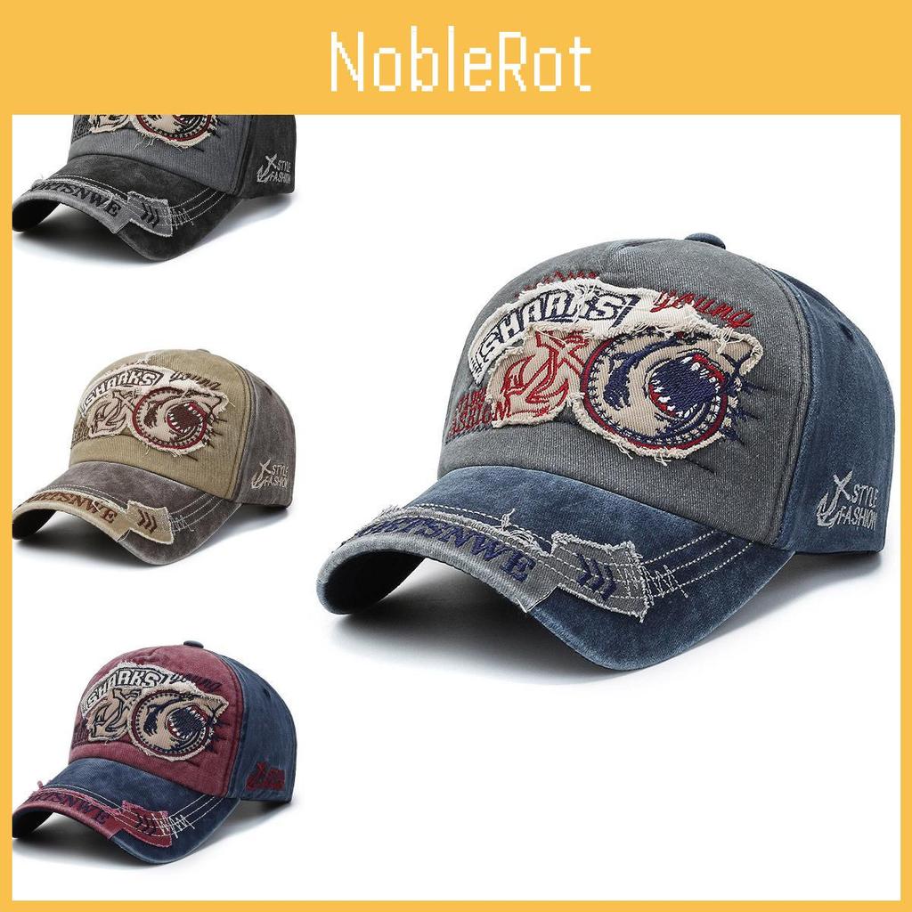 Baseball Embroidery Shark Cap Outdoors Casual Peaked Caps Sun Protection Gift