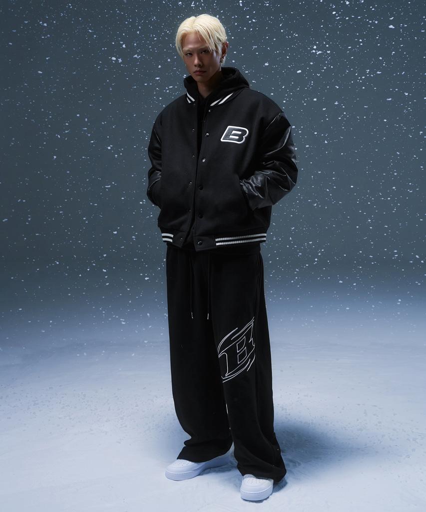 Born To Win Varsity Quilting Jacket [Black]