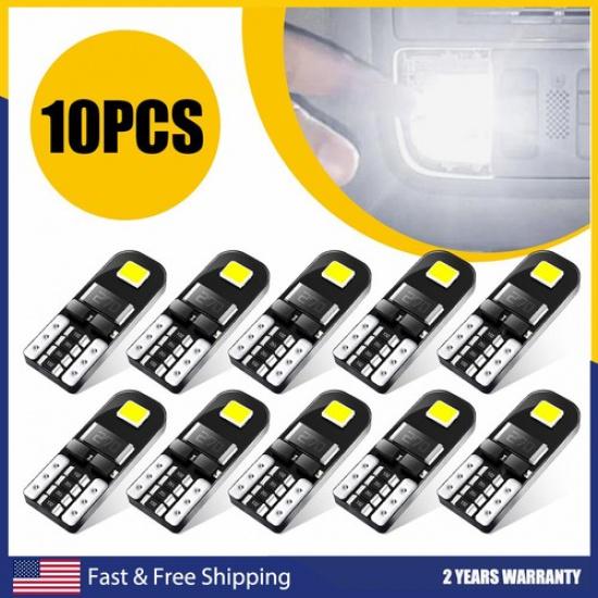 10 шт. T10 AUXITO 168 светодиодов 194 SMD W5W Белый с индикатором ошибки Без CANBUS Клиновидная лампочка X
