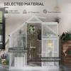 6 X 6ft Walk-In Greenhouse, Polycarbonate Greenhouse with Sliding Door, Window, Aluminium Frame, Foundation, Silver
