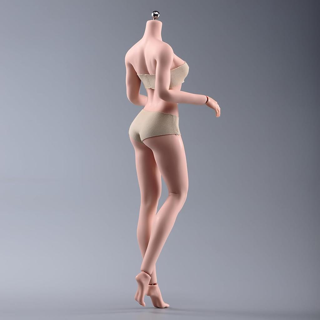 Scale Seamless Female Figure 12 Inch Super Flexible Steel Frame Construction Silicone Smooth Skin Miniature Action Figure Doll with Detachable Feet