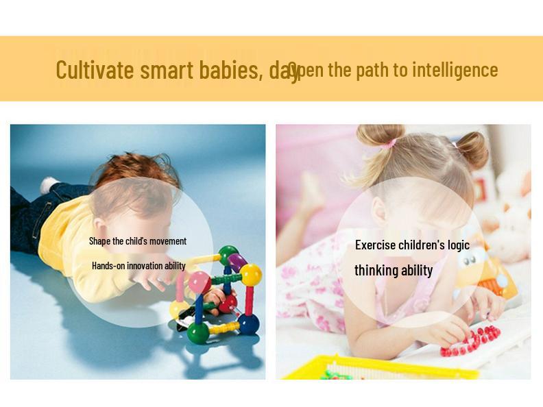 3D Labyrinth Murmelbahn Puzzle, 105-teilige Kunststoffbausteine für die frühe Bildung und den Zusammenbau von Kindern