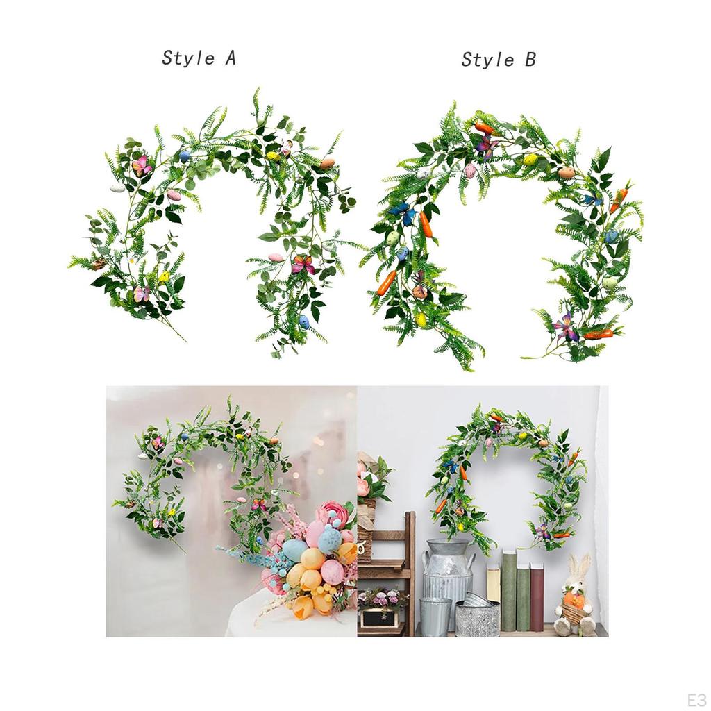 Artificial Easter Egg Garland Hanging Spring Vine String for