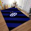Tapis Rayé Inter Milan Bleu et Noir avec Logo de l'Équipe, Étoiles Convient pour une utilisation comme tapis antidérapant pour salon chambre canapés