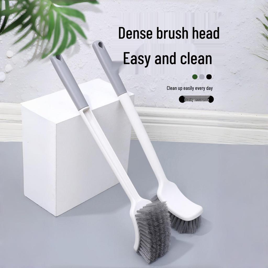 Wall-Mounted Soft Bristle Long-Handle Toilet Brush for Efficient Bathroom Cleaning