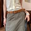 American Vintage Leopard Pattern Leather Belt For Women With Gold Pin Buckle For Dress And Jeans