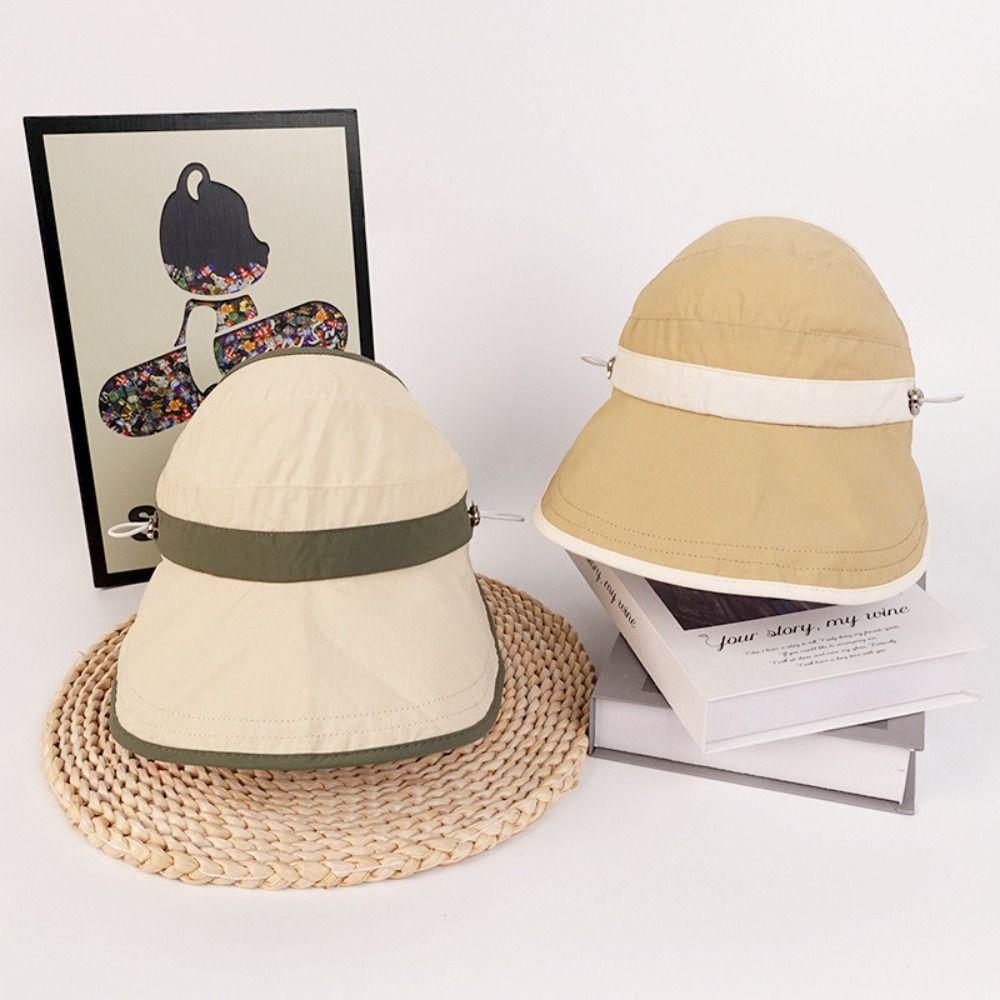 Solid Color Summer Kid Sunhat Korean Style Children's Empty Top Cap Candy Color Bucket Hat  Girls