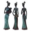 3 Stück Afrikanisches Mädchen Skulptur Schreibtische Afrikanische Frau Stammesdame Abstrakte Statue X3UC
