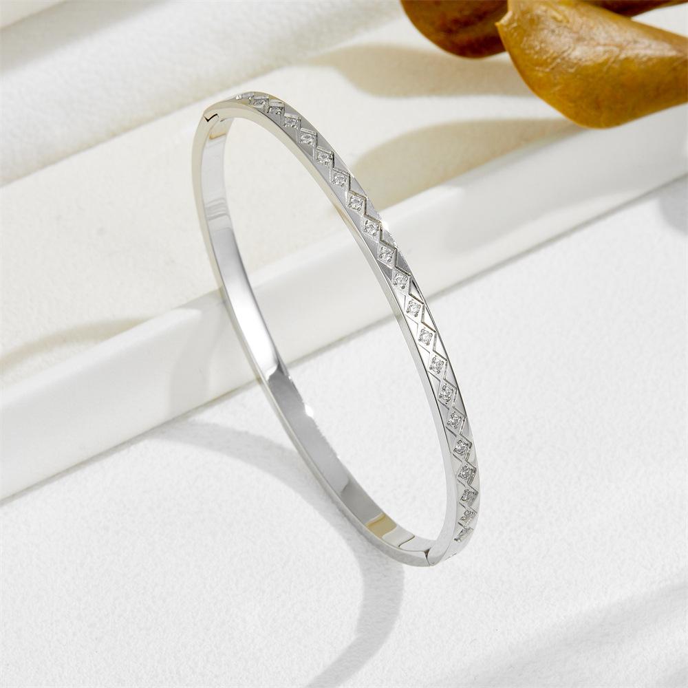 2026 Personalized Diamond-encrusted Diamond Bracelet, Simple European and American Ins Style High-end Niche Fashion Jewelry
