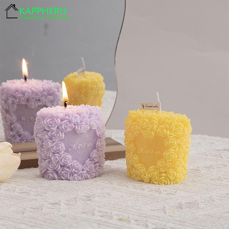 Guest Gift Candle Lot Wedding Candles Rose Ball Scented Aromatic Candles for Souvenir Wedding Centre Pink White