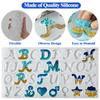 Alphabet Resin Molds Kit Backward Letter Number Silicone Casting Molds Resin Epoxy Molds For Keychain Making Pendant Jewelry DIY