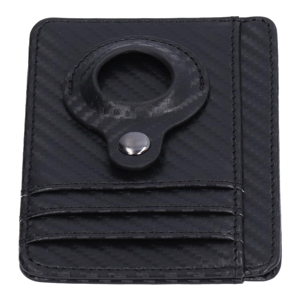 Anti Thief Card Holder Case Purse Trackable Credit Card Wallet with Locator Position for Daily Use Black