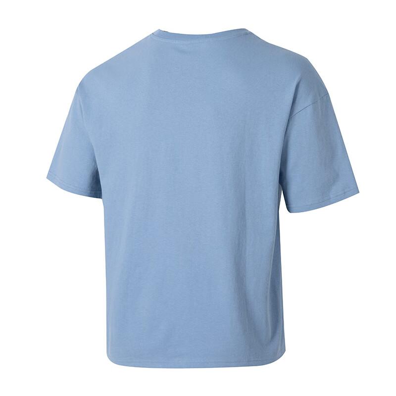 Puma Solid Color Logo Embroidered Sports Breathable Round Neck Short Sleeve T-Shirt Unisex Tops Blue 627004-20