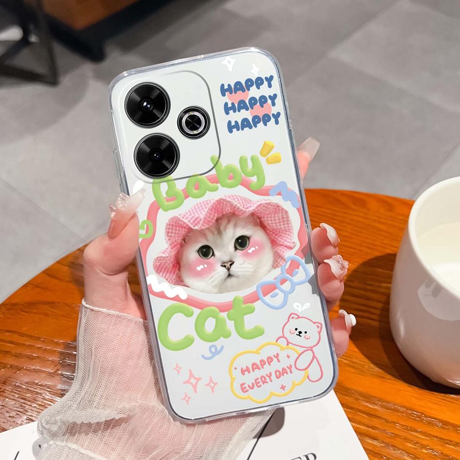 Populární pouzdro s graffiti motýlem pro Xiaomi Redmi 13 13C 14C A3 Note 13 Pro K70E K60 Ultra Nový kryt Měkký silikonový Ochrana proti pádu Průhledné pouzdra na telefon pro Redmi