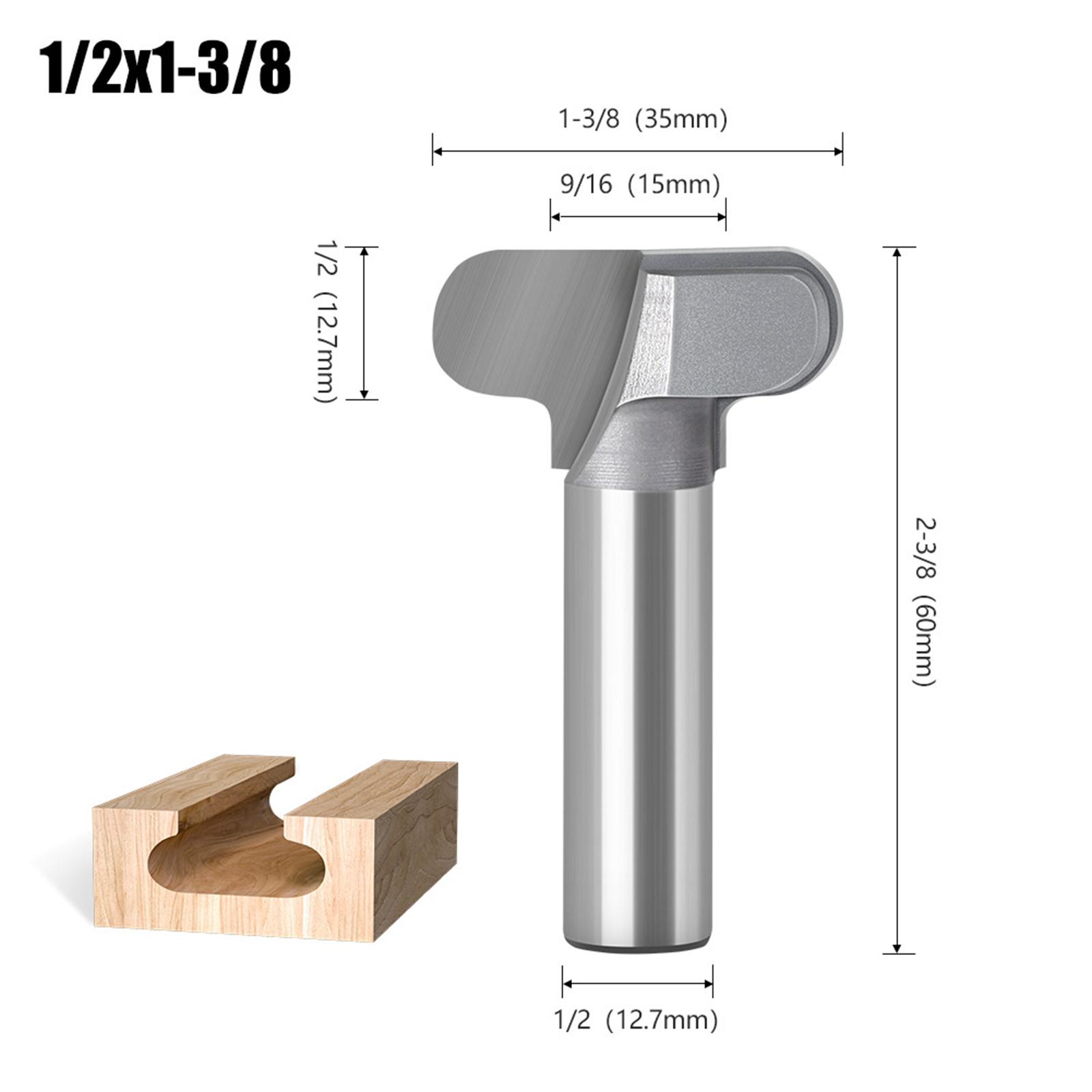 

Woodworking Milling Cutter 1/2 12mm Shank Bowl Tray Template Router Bit Wood Milling Cutter Cutting Tool For Woodworking 1/2 x 1-3/8#1