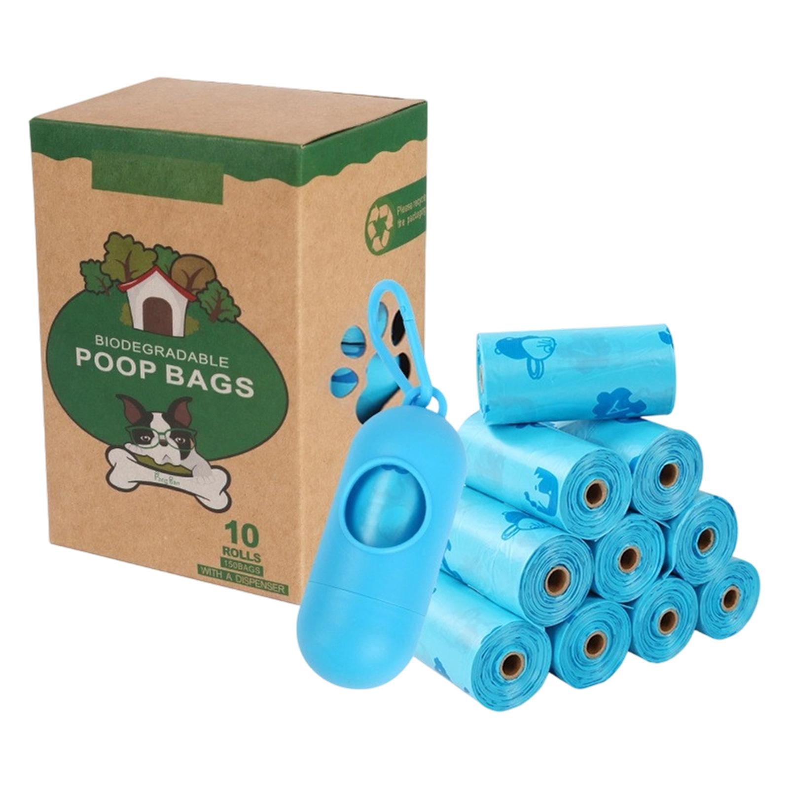 

Biodegradables Dog Pet Poop Bags Rolls Extra Thick Leak Proof Waste Refuse Cleaningup Bags For Outdoor Animals Walking And Travel With Allocator One Size синій