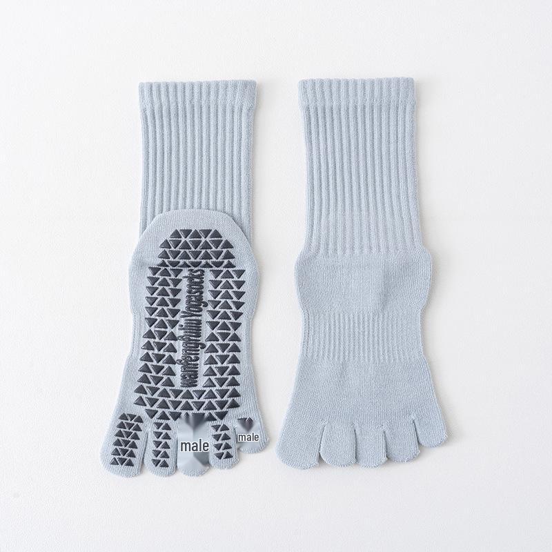 Women's Anti-Slip Yoga Toe Socks, Mid-Calf To Over-the-Knee Pilates and Fitness Socks