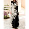 Bohemian Crew Neck Maxi Gown