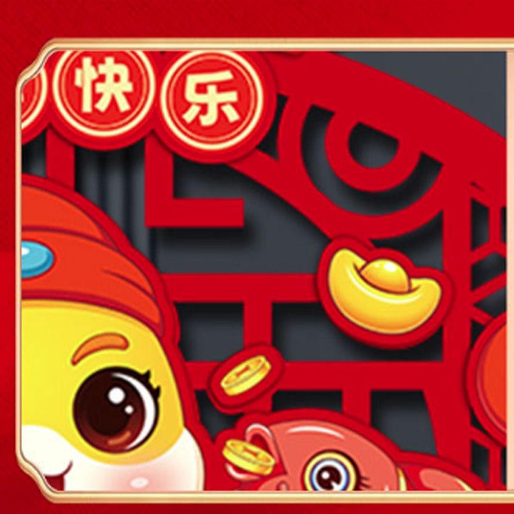 Reusable Snake Year Couplets Plush Hanging Decoration Pendant Door Stickers  Entrance