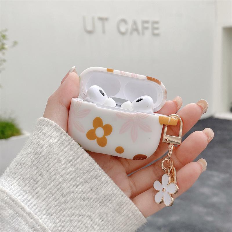 ins Korean flower for AirPods 1 generation protective case second generation 1 generation pro1 apple bluetooth headset case niche