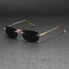 Personalized rimless sunglasses UV protection trend fashion versatile Internet celebrity advanced sunglasses
