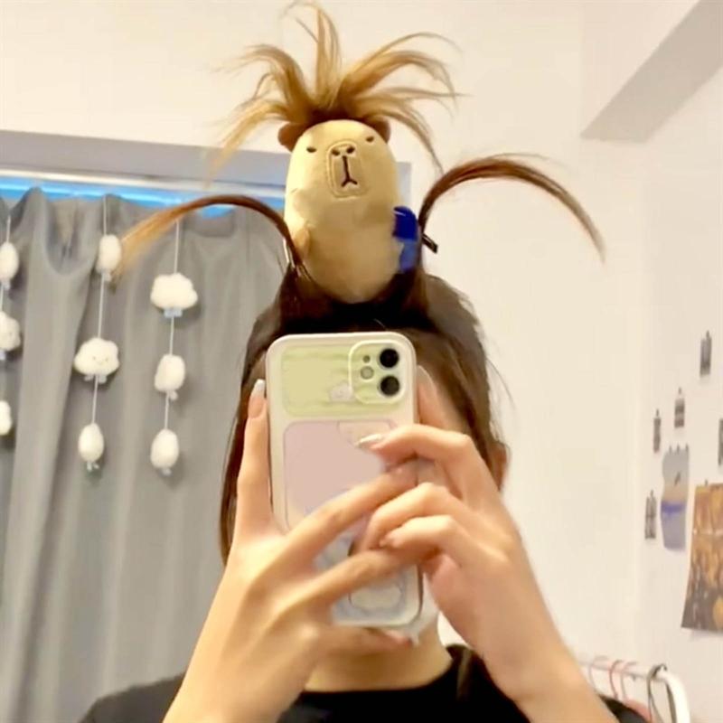 Sött Capybara Hårband Tecknat Djur Hårband Hårbygel för Ungdomar och Cosplay Stilfull Barn Flickor Huvudsmycke Smycken