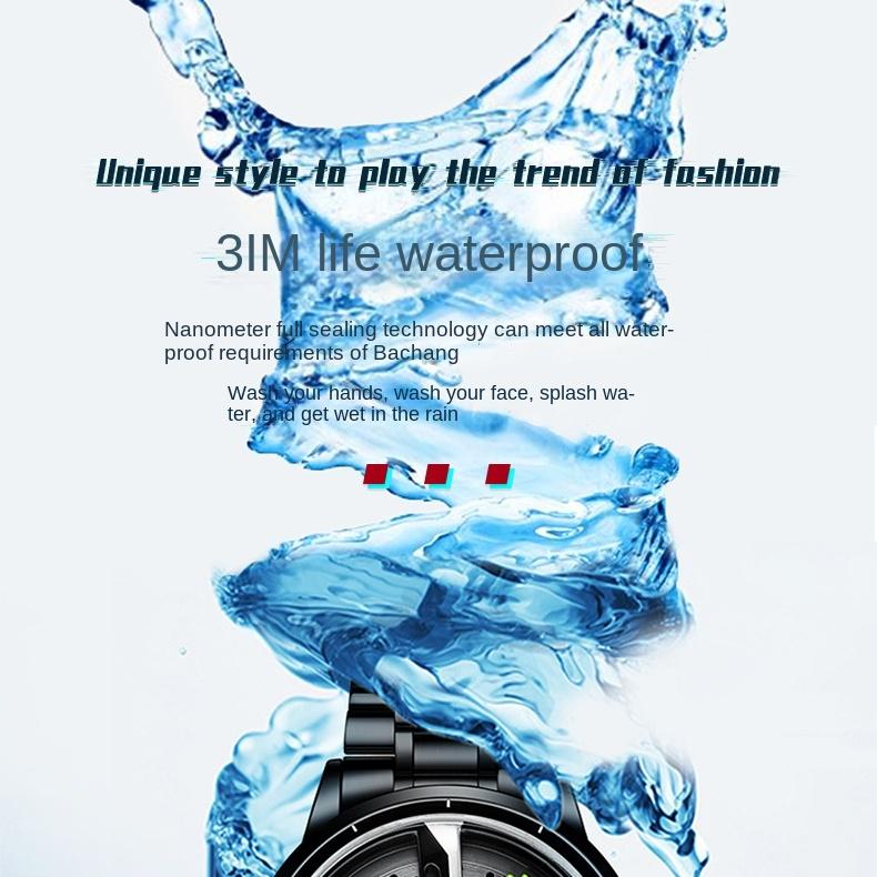 SVJ Men's Watch Car Wheel Modified Rs7 Men's Watch Hydraulic Three-dimensional Hollow Quartz Watch