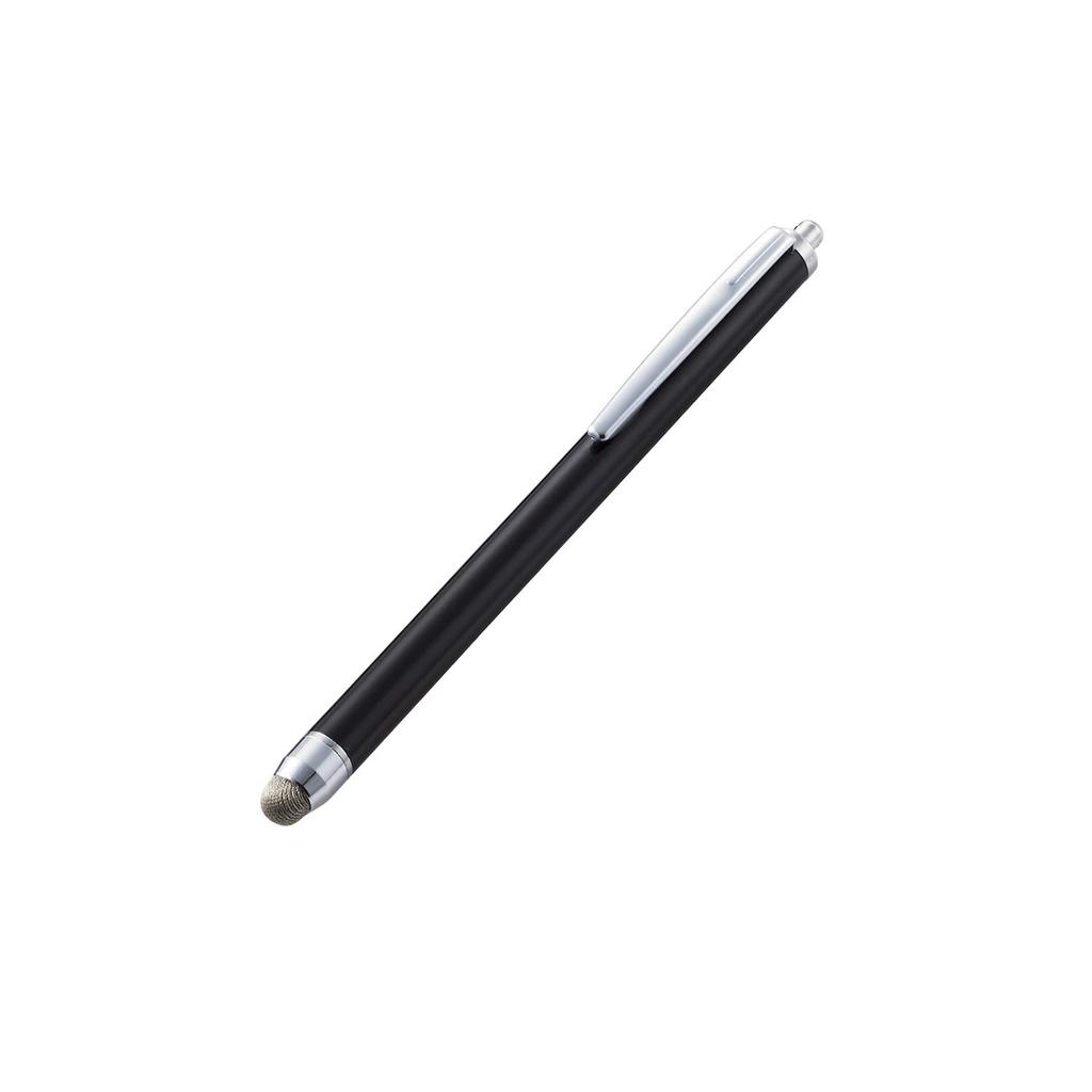 ELECOM Touch Pen Stylus Pen, 12-Pack, Conductive Fiber, Simple Packaging, Black, for Business Use, P-TPS03BK/12