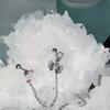 Silver Color Ear Bone Nail Earrings Stainless Steel Cartilage Earrings Chain Earrings  Jewelry Gift