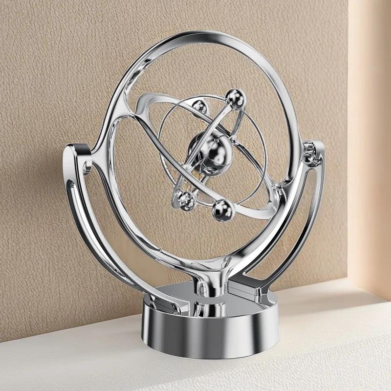 Nuovo Gadget Rotante Orbitale Cinetico della Terra Pendolo Magnetico Moto Perpetuo Decorazione da Scrivania per Ufficio Giocattolo Artistico Modello Via Lattea