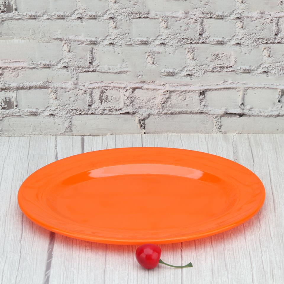 Thickened BBQ Grilled Skewers Plate Melamine Oval Snack Plastic Plate Restaurant Pasta Plate Commercial Seafood Fish Plate