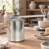 GlazeBlowing Pot Detachable Stainless Steel Glaze with Spout Silver Pottery Tool for Potters,