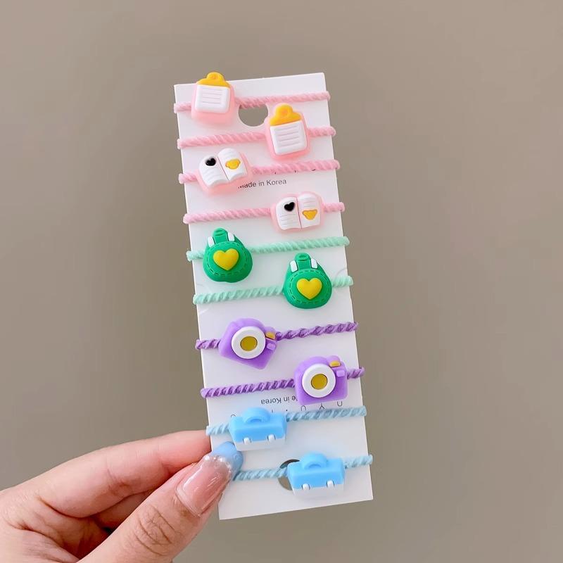 10-30PCS/Set, Cute Cartoon Animals, Hair Bands, Girls, Elastic Rubber Band, Headwear, Hair Accessories