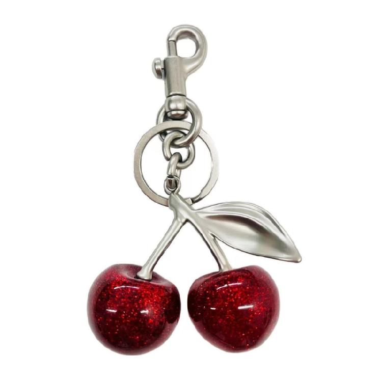 

Unique Cherrys Love Lock Keychain Charm Elegant Designs Key Holder Accessory Portable for Fashionable Individuals червоний/срібний