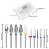 10pcs Nail Bits for Nail Drill,Ceramic Drill Bits for Nails Sets Acrylic,Cuticle Drill Bits for Nails Carbide Remover Bits