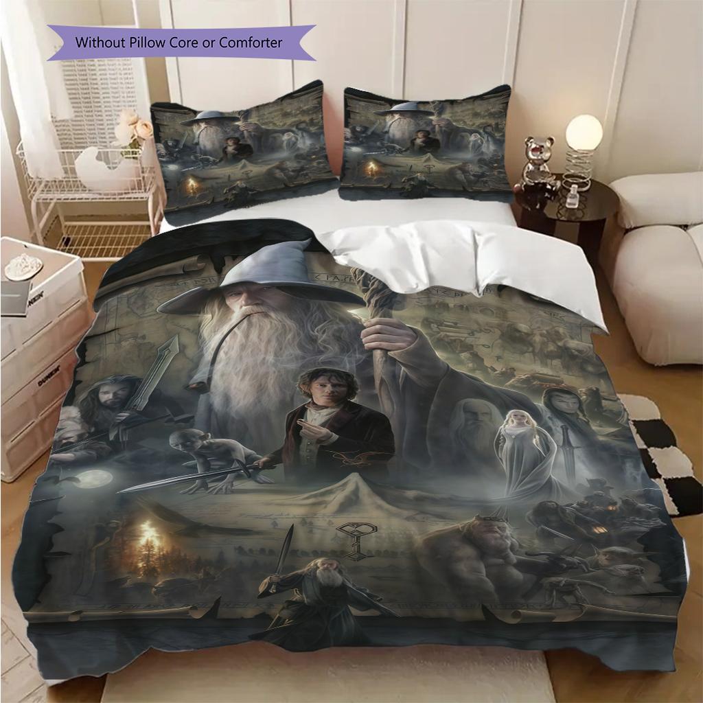 Fantasy Wizard Adventure Set Threepiece Set 1 Duvet Cover 2 Pillowcase Without Core Soft And Comfortable Christmas Birthday Gift