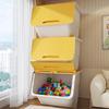Hippo Mouth Flip-Top Toy Storage Box & Organizer for Children's Books, Snacks, and Clothing