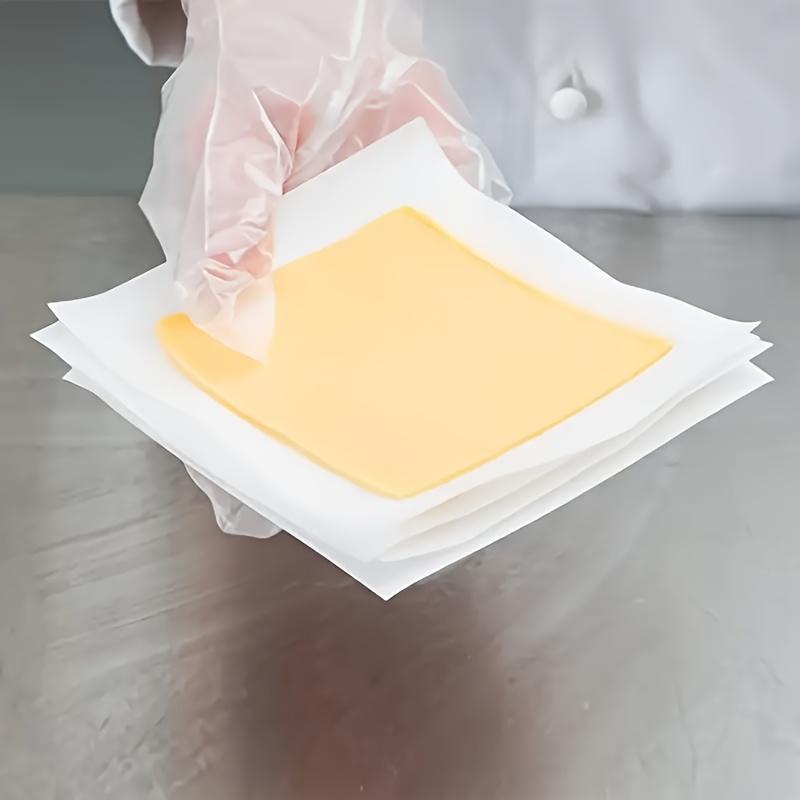 100pcs Non‑Stick Burger Patty Paper Squares, Food‑Grade Pulp for Baking BBQ Freezing