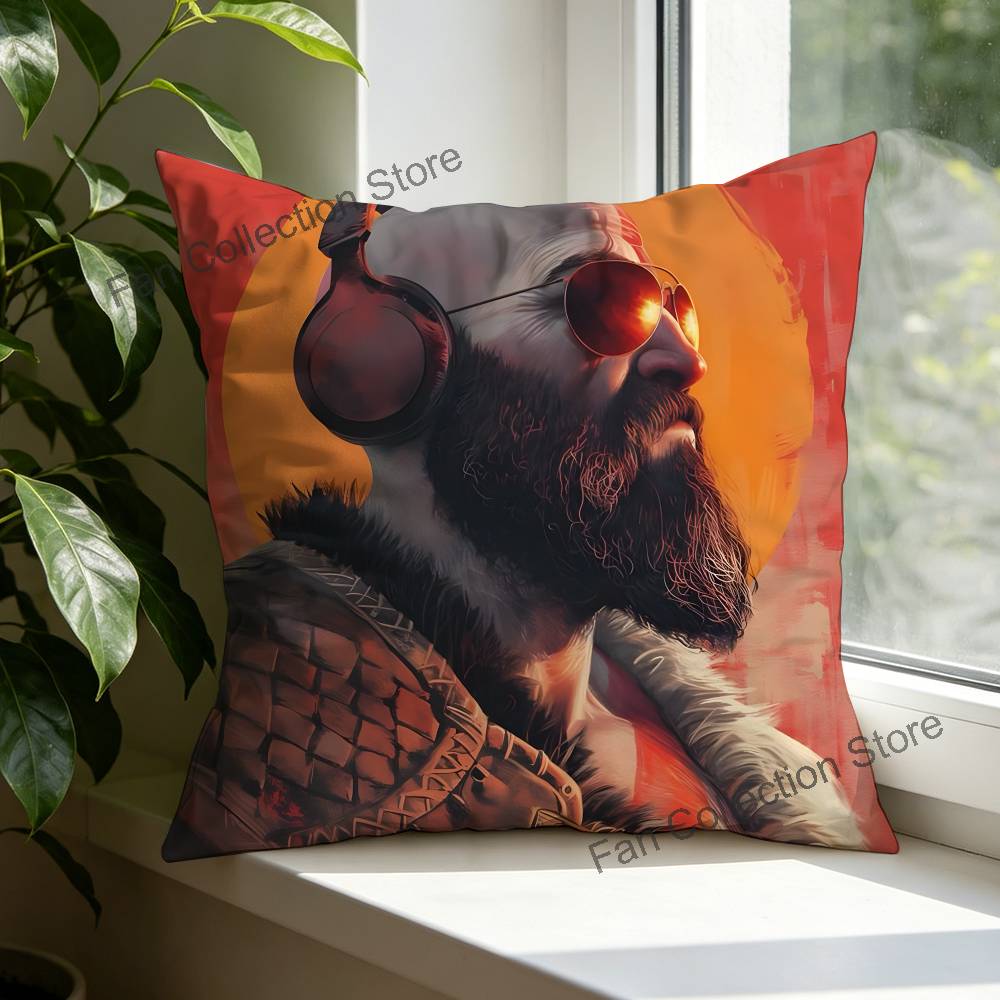 GGod of WWar Pillow Case Plush Pillow Cases Home Decoration Pillow Cover for Sofa Bed Chair Living Room