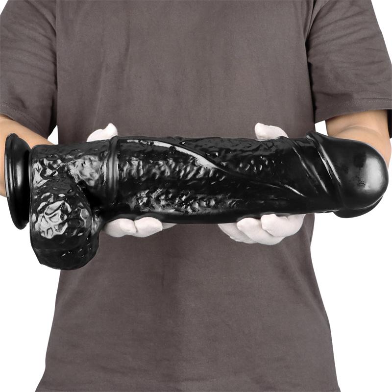 8.5cm Oversized Super Long Thick Simulation Fake Big Penis Ashes Anal Plug Backyard Chrysanthemum Toy Dildo